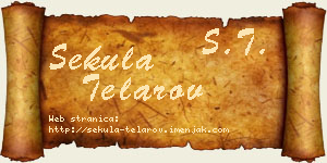 Sekula Telarov vizit kartica
